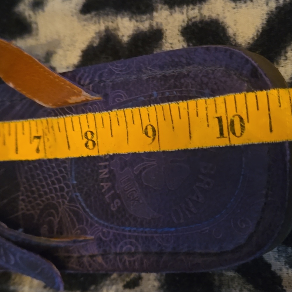 Lucky Brand Deep Blue leather look Flip Flop sandals with silver tone buckle - Picture 12 of 13